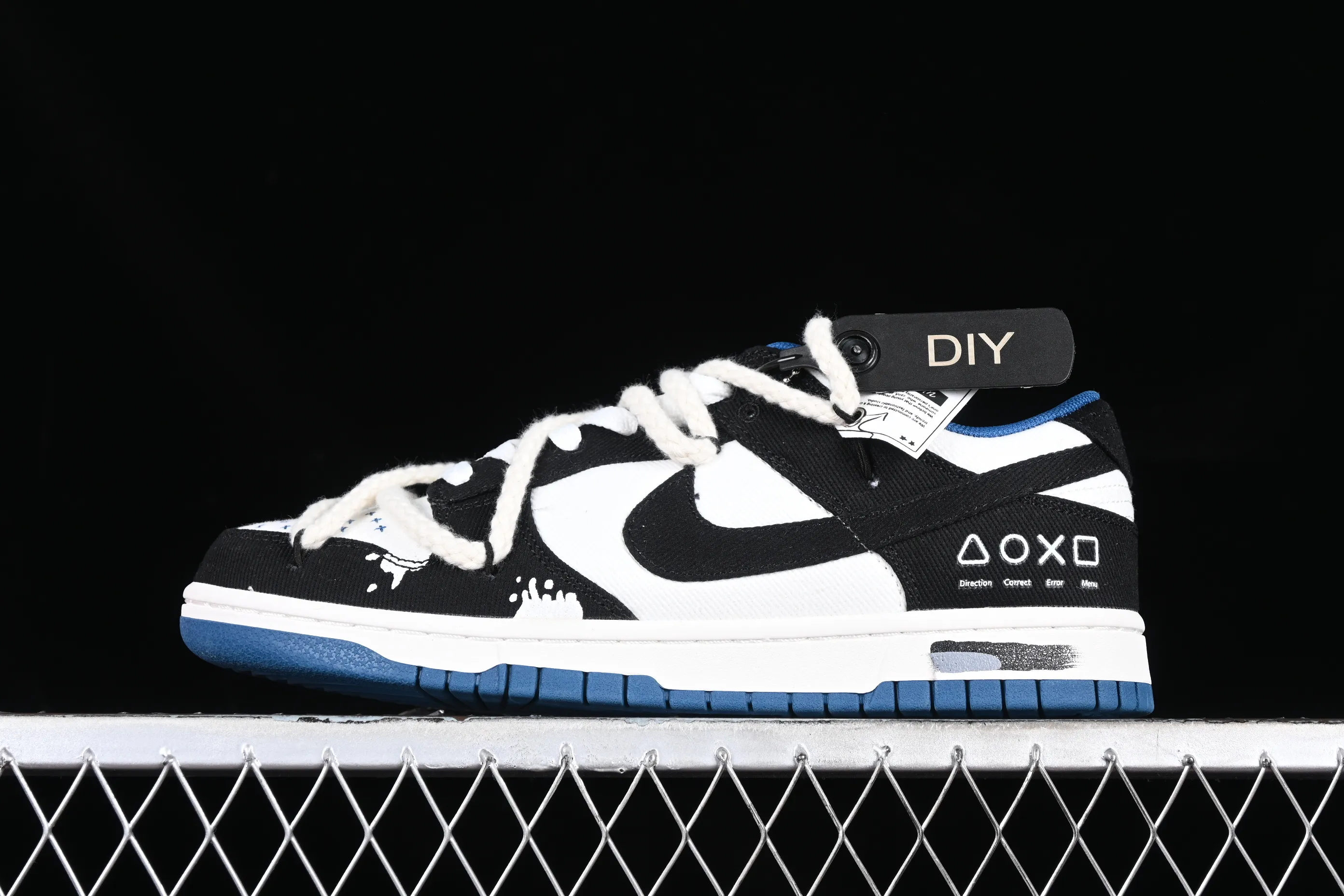All categories Nk SB Dunk Series Nk SB Dunk Low Low-top sneakers J version Nk Dunk Low Retro "Industrial Blue" Washed denim Graffiti SB strappy low-top casual sneakers DV0834-101